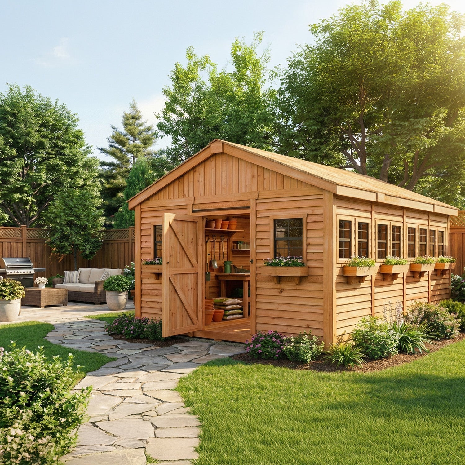 Outdoor Living Today 12'x16' Sunshed Garden Shed