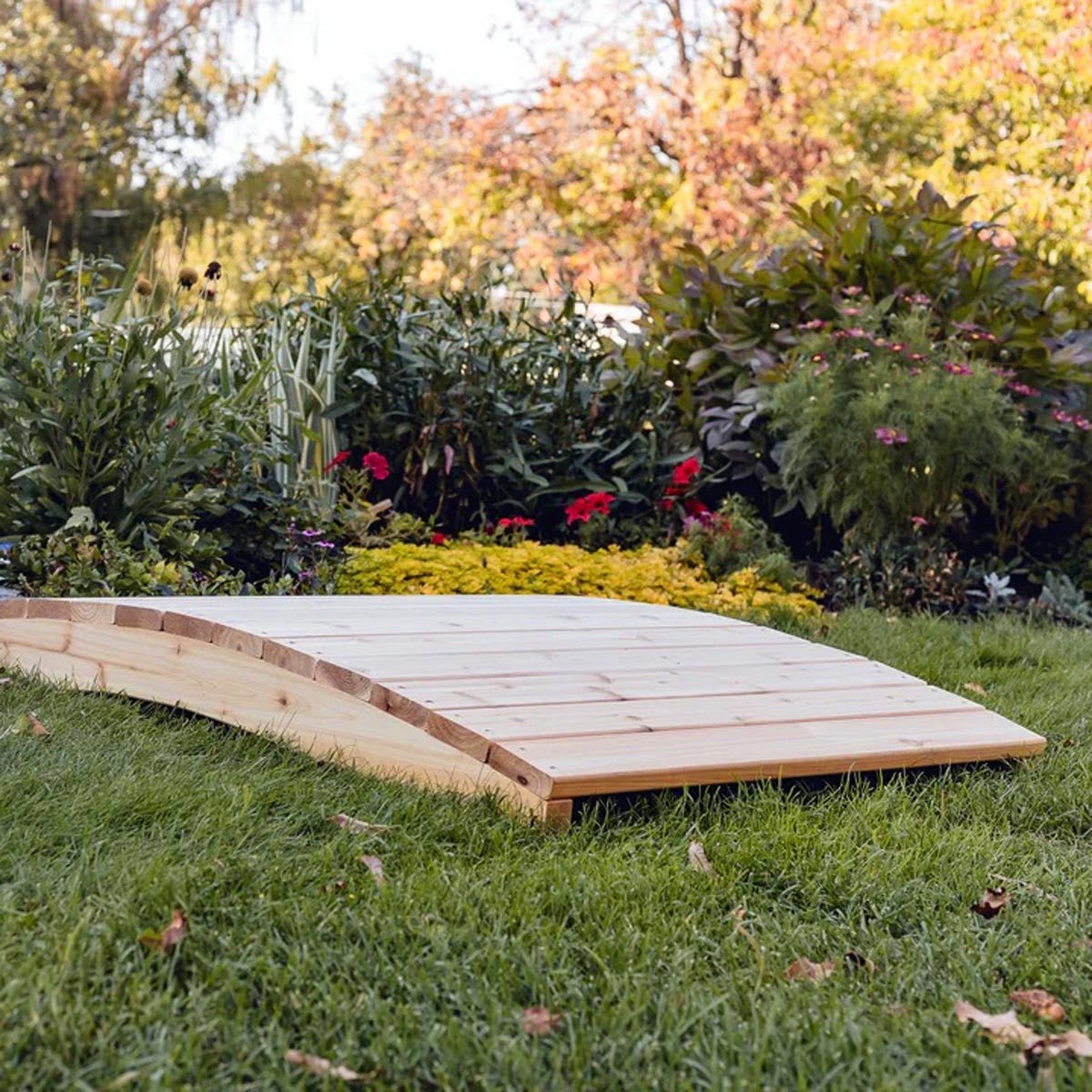 4' Cedar Garden Bridge | Eartheasy.com