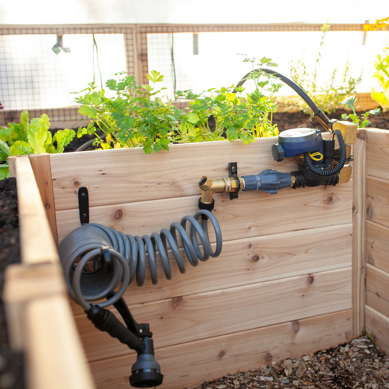 Automatic Watering System for 8' x 12' Cedar Complete Raised Garden Bed Kit 