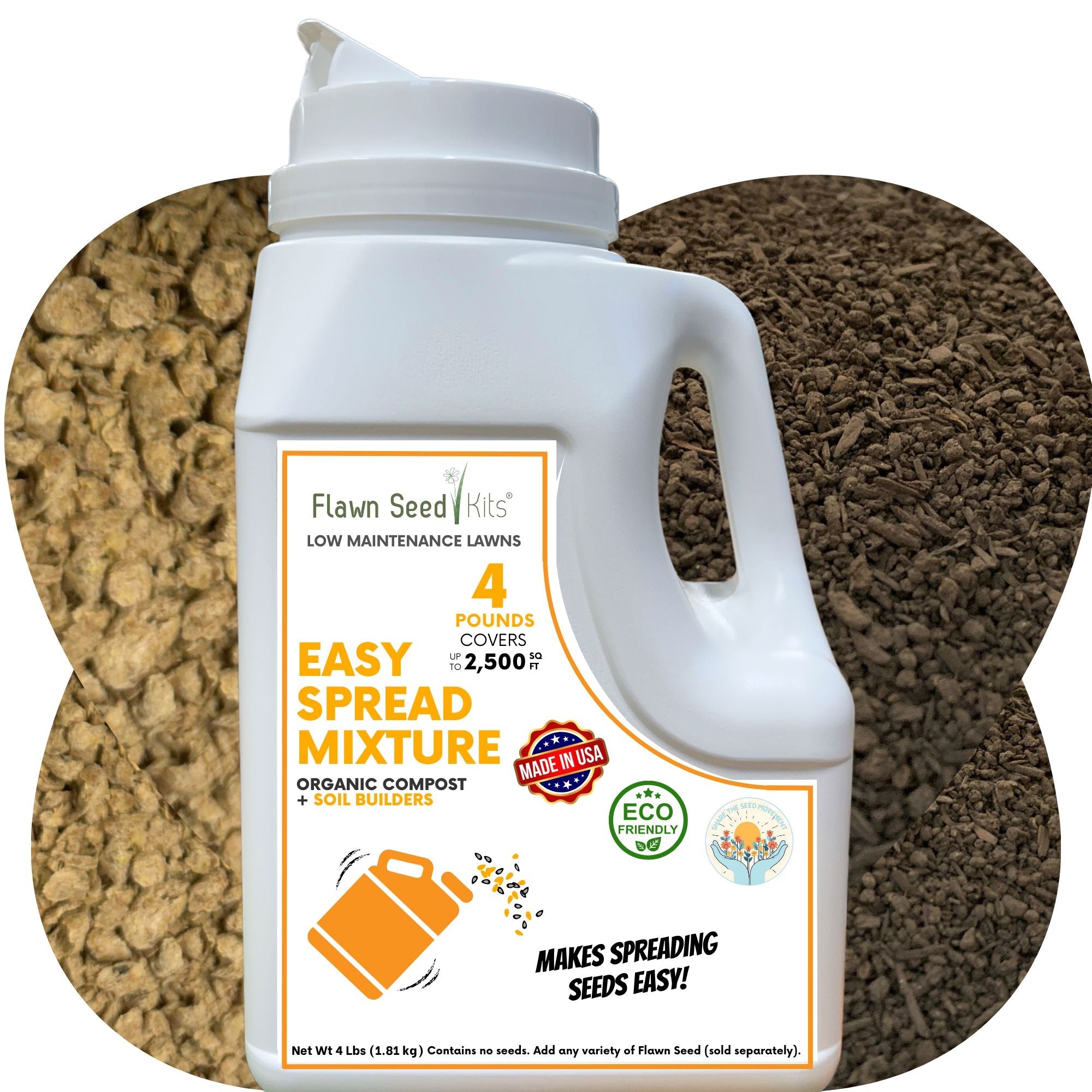 Lawn Seed Spreading Mix – Seed Carrier For Even Coverage – Eartheasy