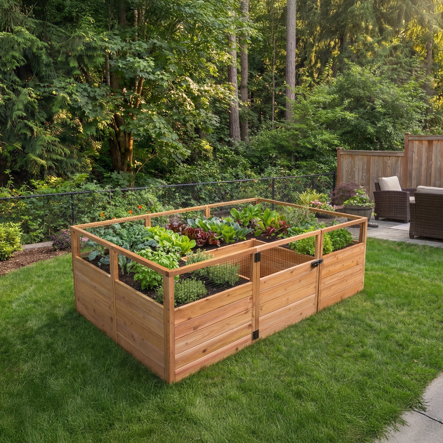 Cedar Complete Raised Garden Bed Kit - 8' x 5' x 20