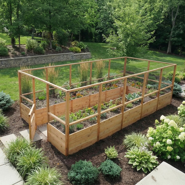 Deer Proof Cedar Complete Raised Garden Bed Kit - 8' x 16' Deer Proof Cedar Complete Raised Garden Bed Kit - 8' x 16'