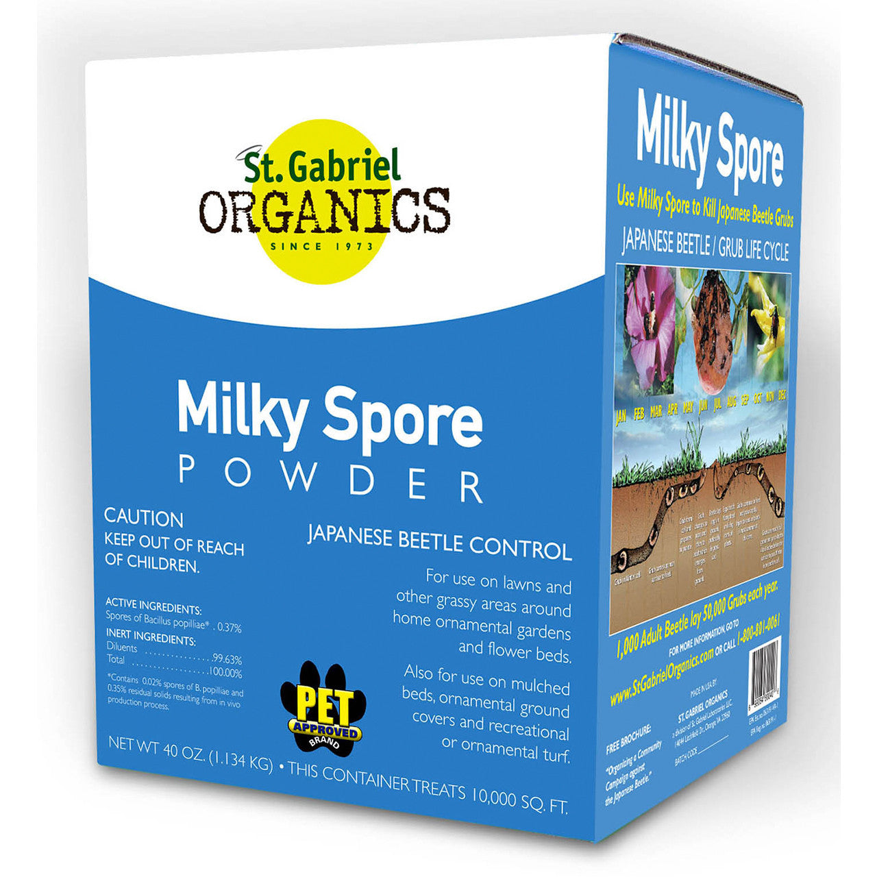 Milky Spore Powder for Japanese Beetle & Grub Control 40 oz