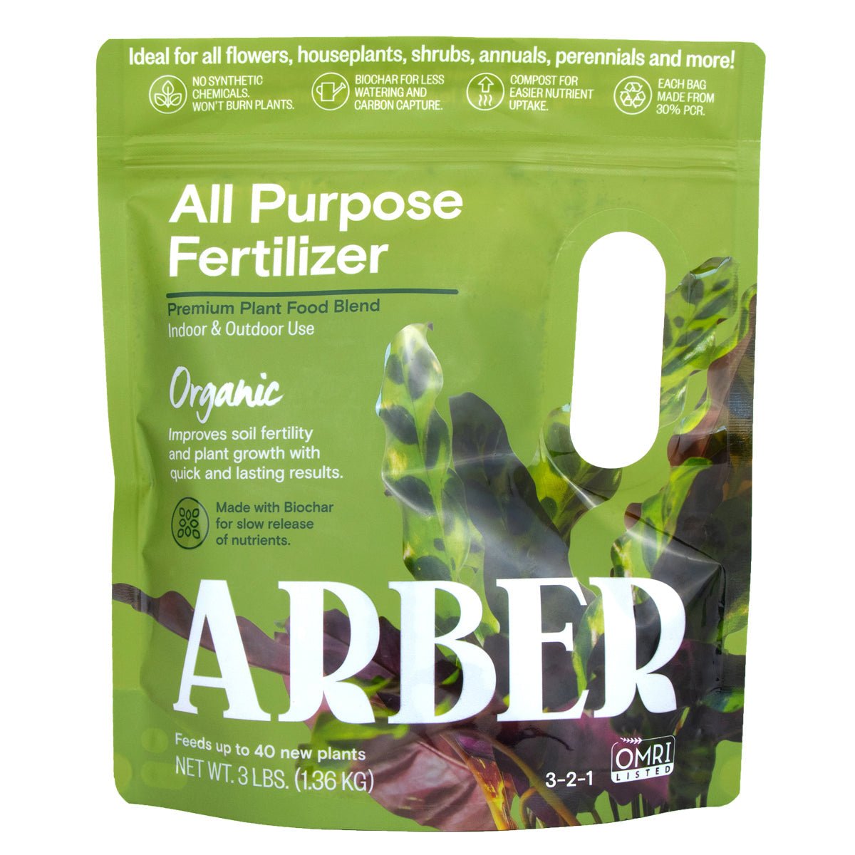 3-1-2 fertilizer for plants Arber Organic All Purpose Fertilizer