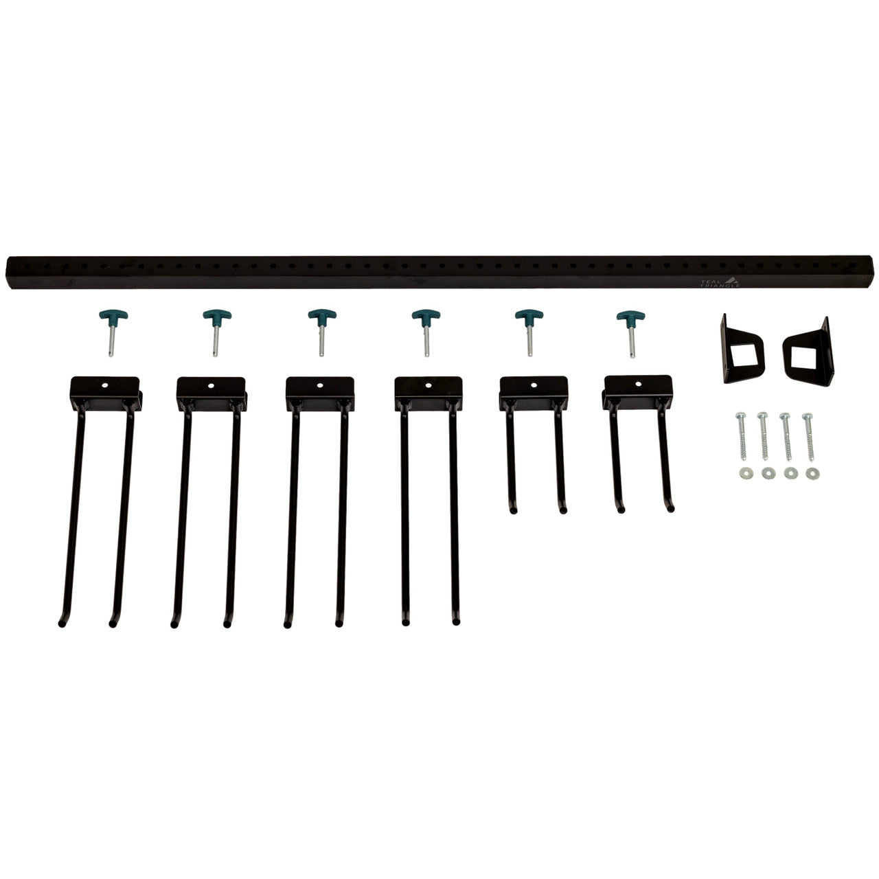 Wall-Mounted Adjustable Storage System for Tools & Gear – 4' Long