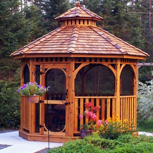 10' Cedar Panelized Octagon Gazebo Standard Kit