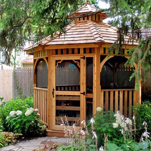 10' Cedar Panelized Octagon Gazebo Standard Kit