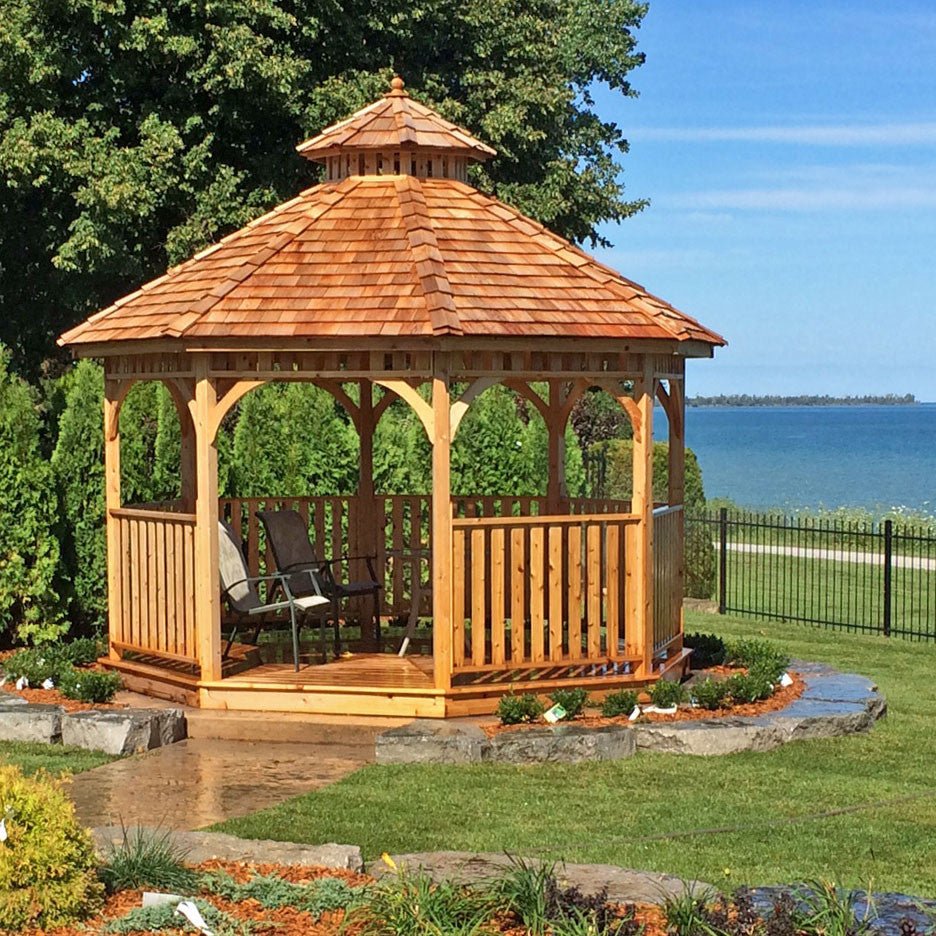10' Cedar Panelized Octagon Gazebo Standard Kit