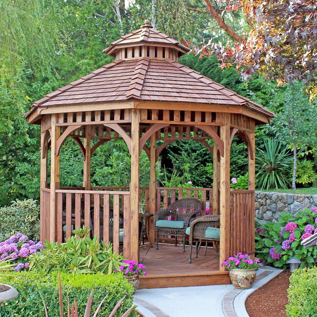10' Cedar Panelized Octagon Gazebo Standard Kit option3
