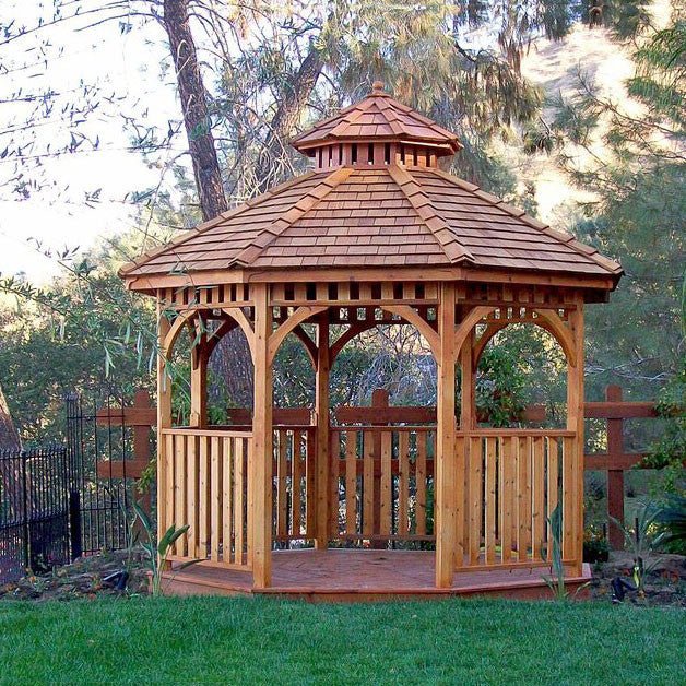10' Cedar Panelized Octagon Gazebo Standard Kit
