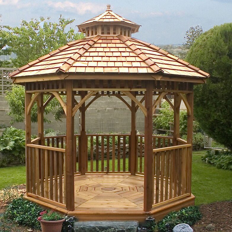 10' Cedar Panelized Octagon Gazebo Standard Kit