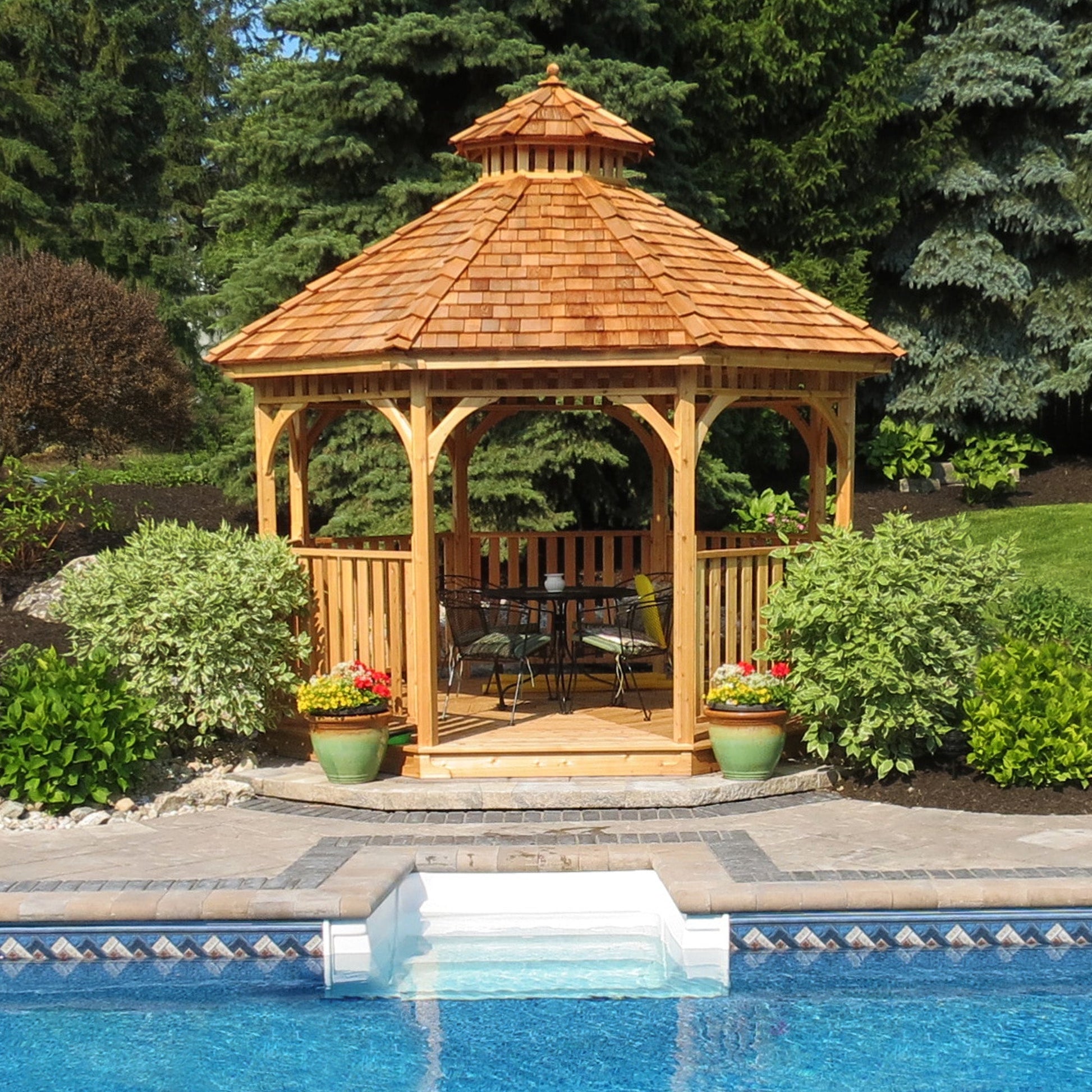 10' Cedar Panelized Octagon Gazebo Standard Kit