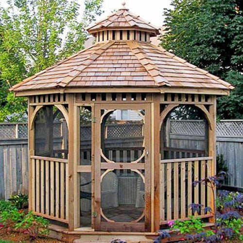10' Cedar Panelized Octagon Gazebo Standard Kit