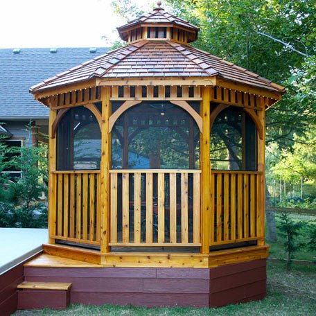 10' Cedar Panelized Octagon Gazebo Standard Kit