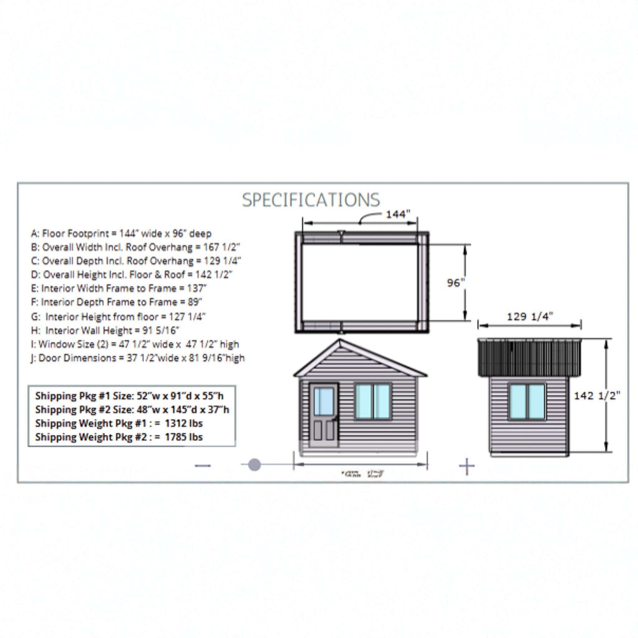 12' × 8' Cedar Saltbox Studio – Modern Outdoor Office – Eartheasy