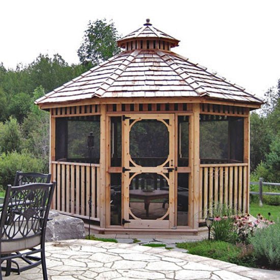 12' Cedar Panelized Octagon Gazebo Standard Kit