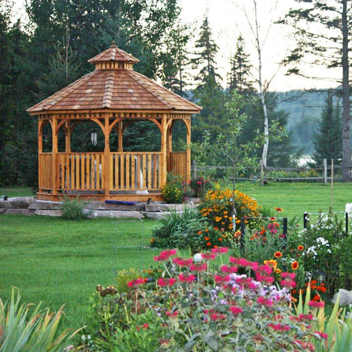 12' Cedar Panelized Octagon Gazebo Standard Kit