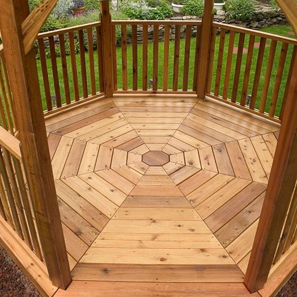 12' Cedar Panelized Octagon Gazebo Standard Kit
