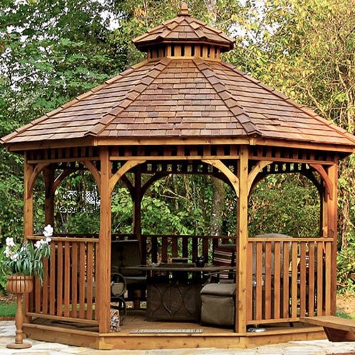 12' Cedar Panelized Octagon Gazebo Standard Kit