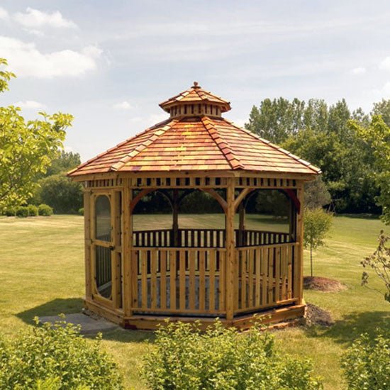 12' Cedar Panelized Octagon Gazebo Standard Kit
