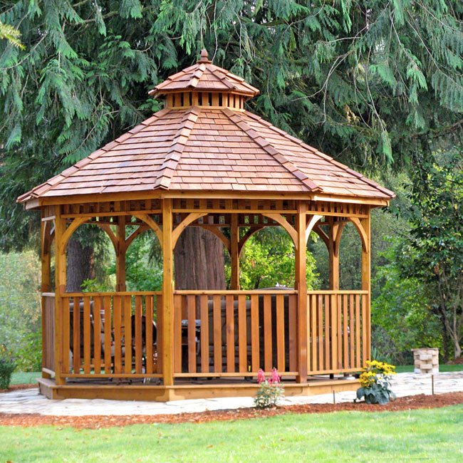 12' Cedar Panelized Octagon Gazebo Standard Kit