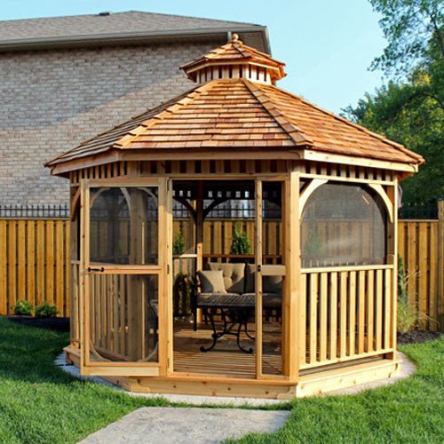 12' Cedar Panelized Octagon Gazebo Standard Kit