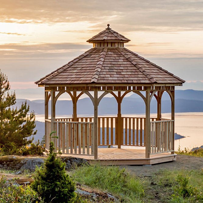 12' Cedar Panelized Octagon Gazebo Standard Kit option3