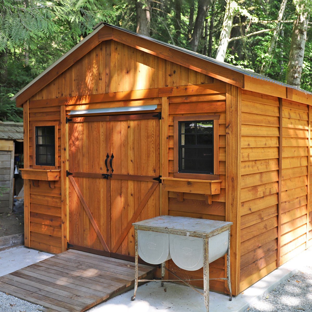 12' x 12' SunShed Garden Shed Cedar Shingle Roof