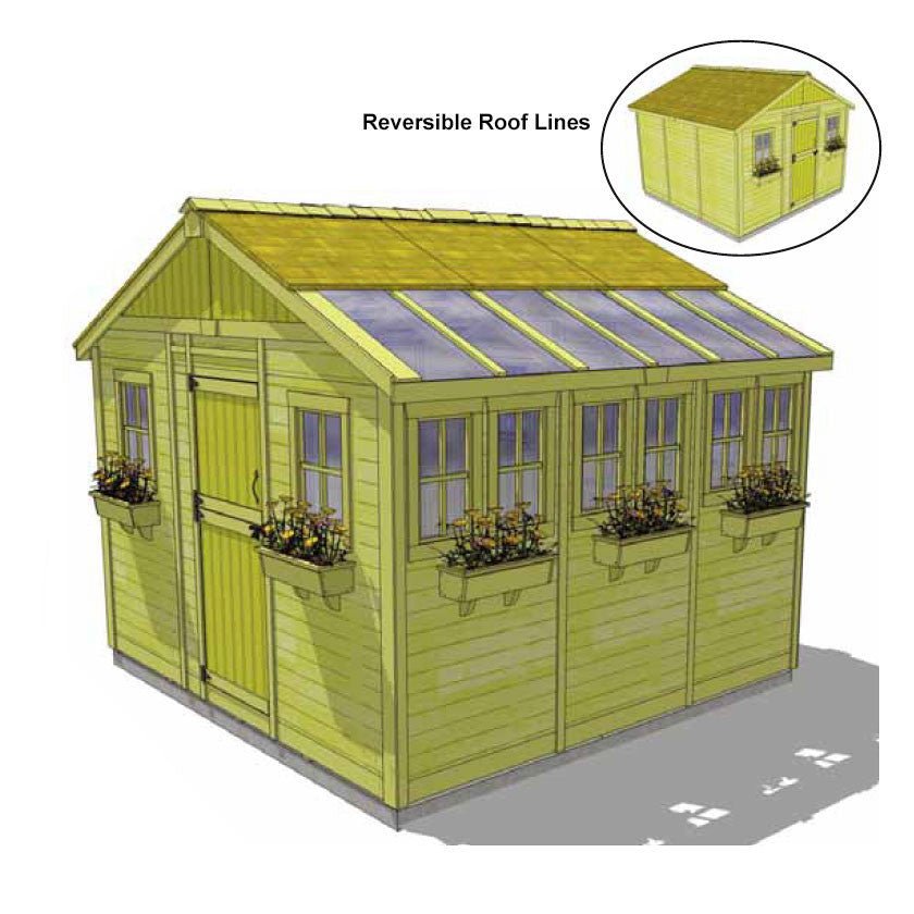 12' x 12' SunShed Garden Shed Cedar Shingle Roof