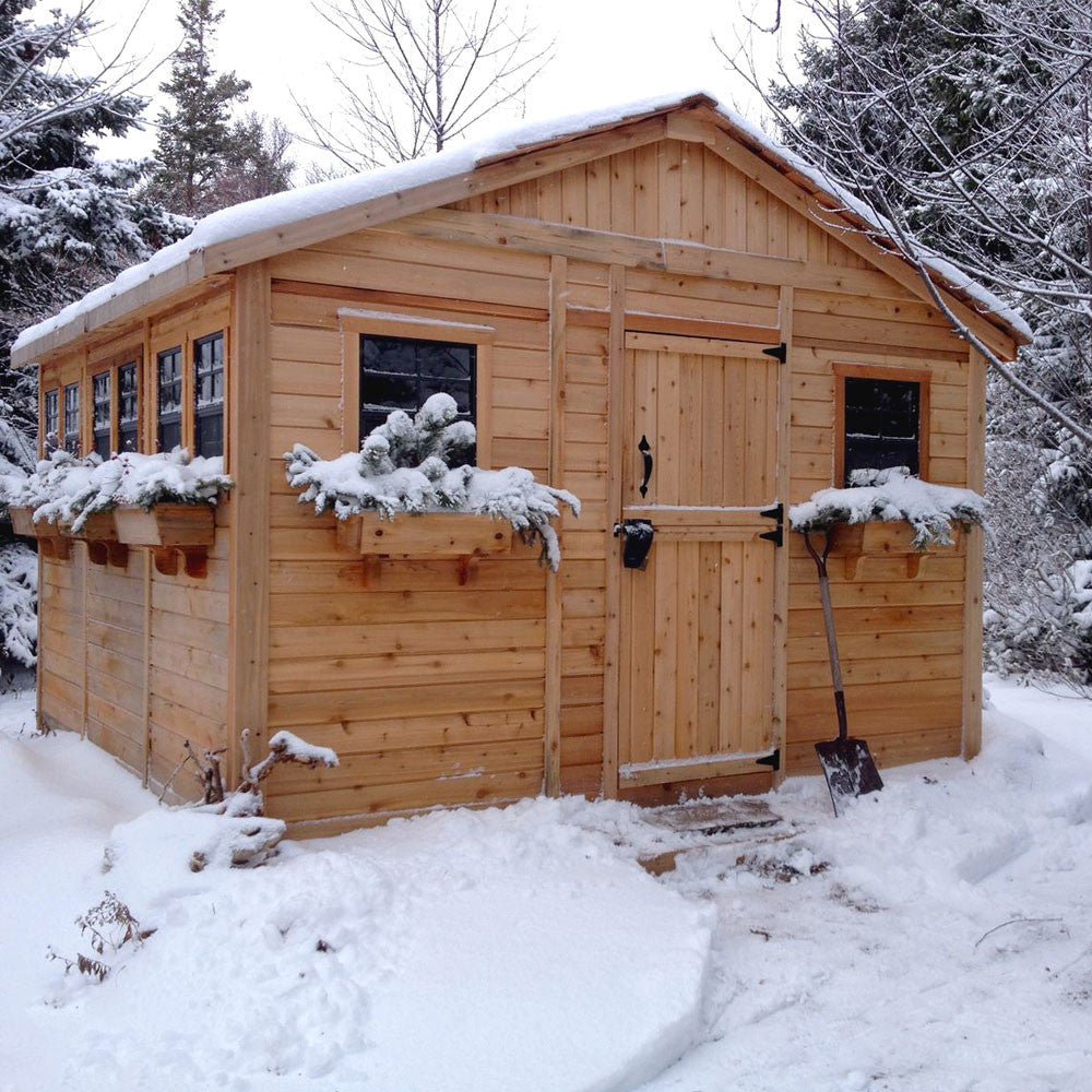 12' x 12' SunShed Garden Shed Cedar Shingle Roof