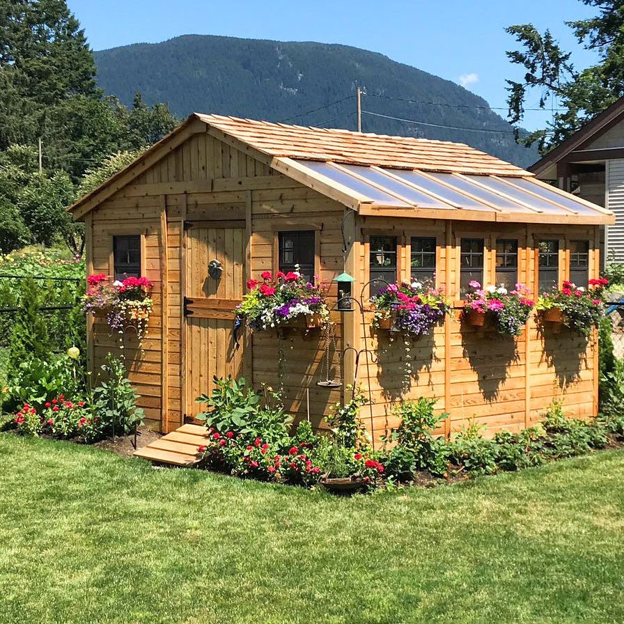 12' x 12' SunShed Garden Shed Cedar Shingle Roof