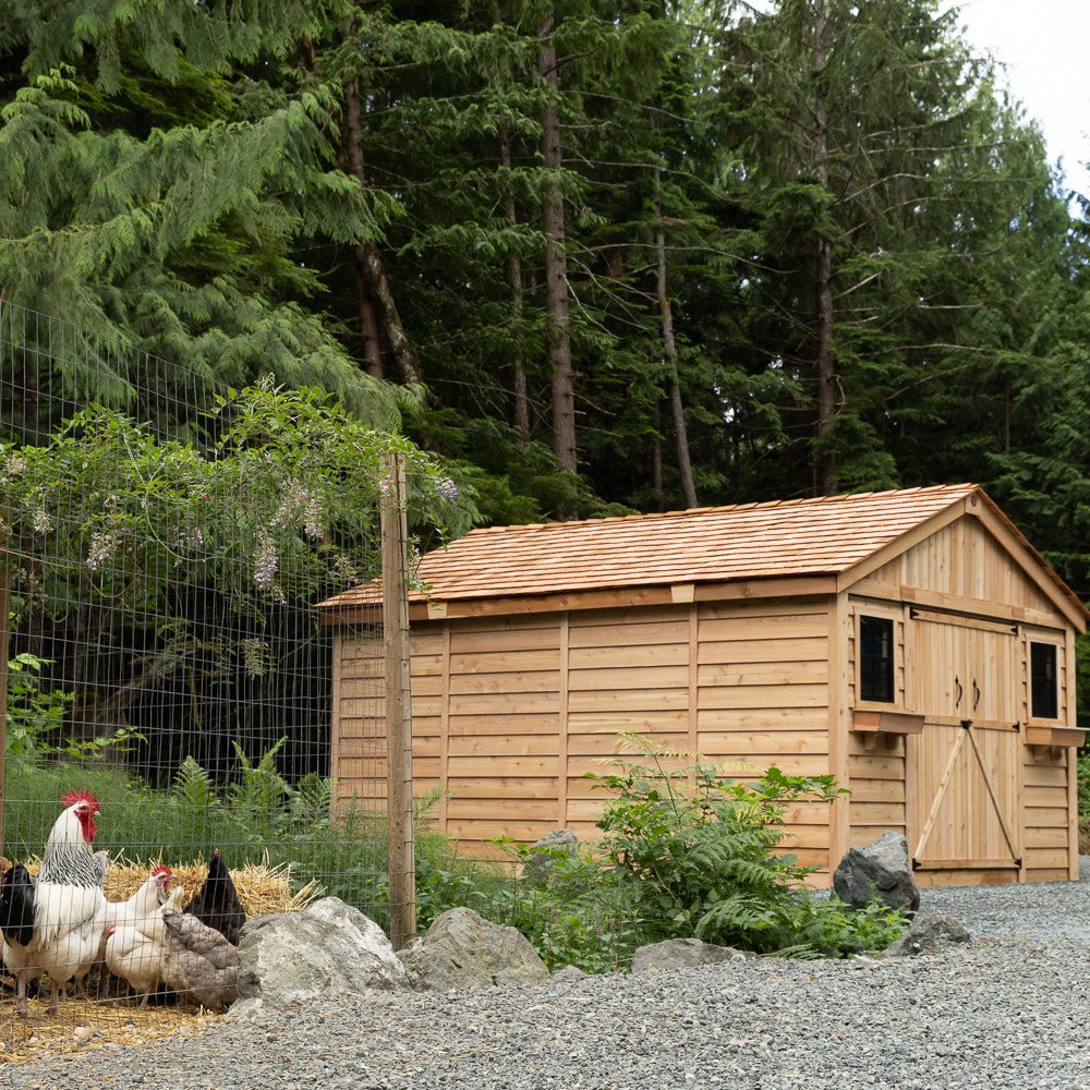 12' x 16' Space Master Cedar Storage Shed Cedar Shingle Roof option3
