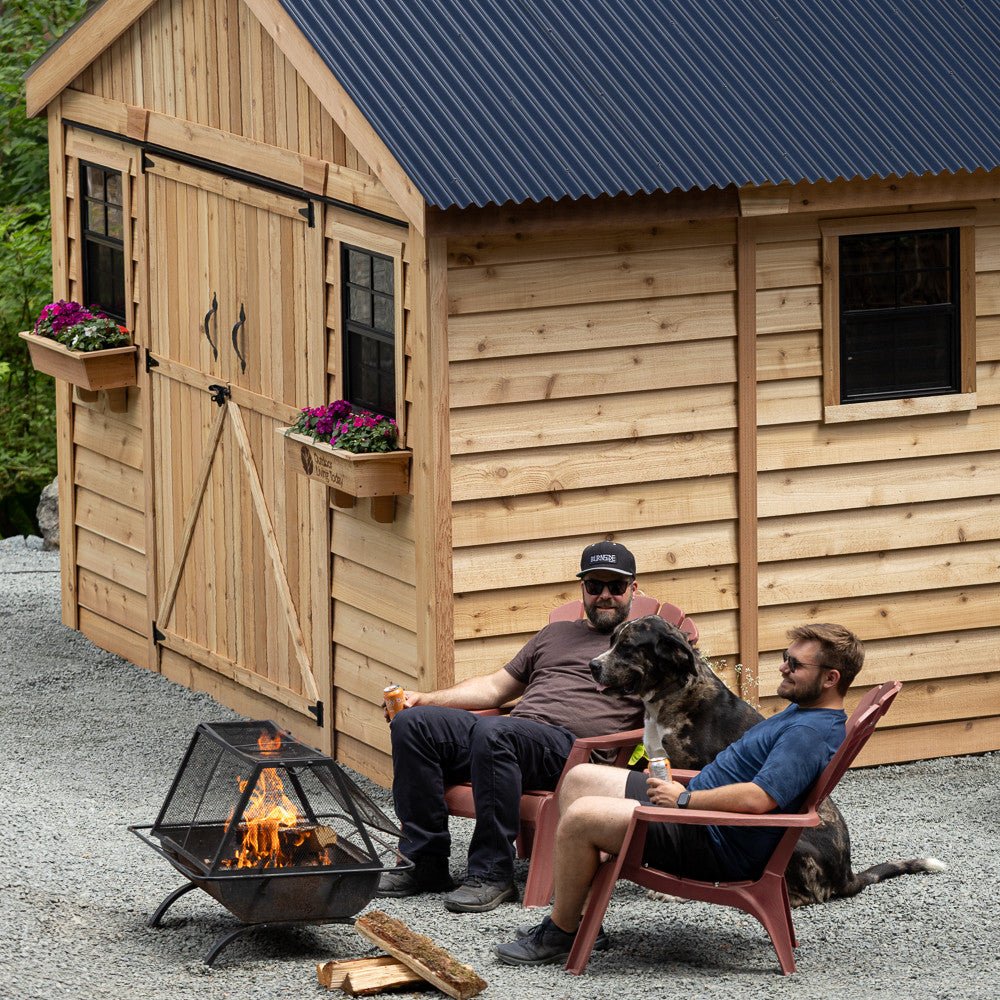 12' x 16' Space Master Cedar Storage Shed Cedar Shingle Roof