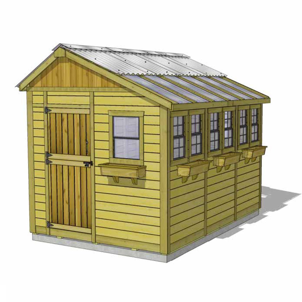 12' x 16' SunShed Garden Shed Metal Roof