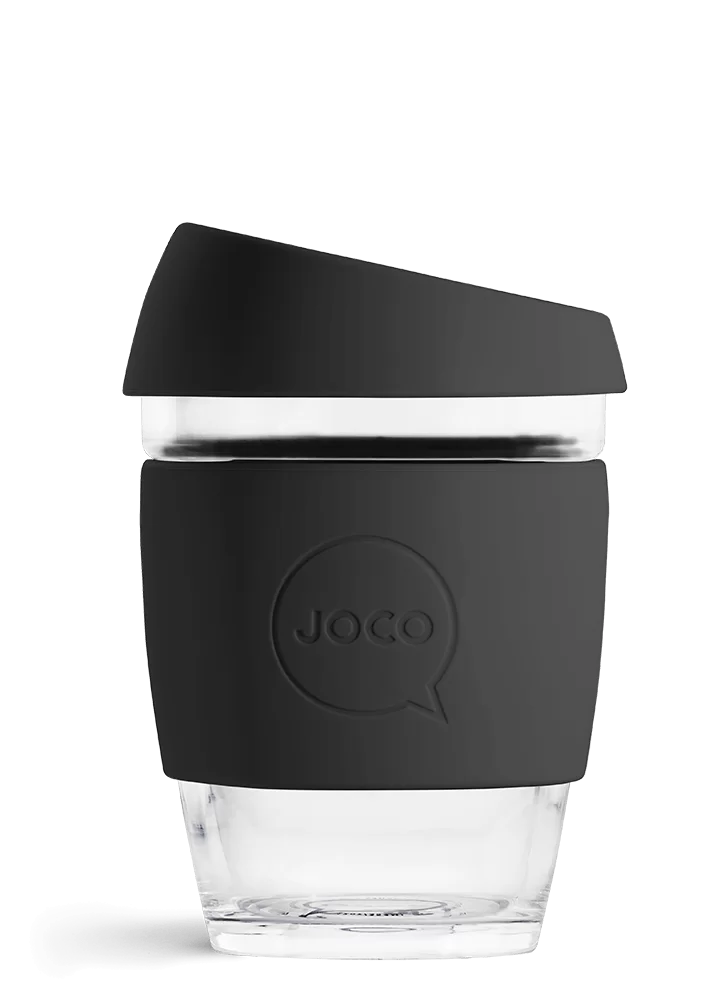 Reusable Glass Coffee Cup 12oz
