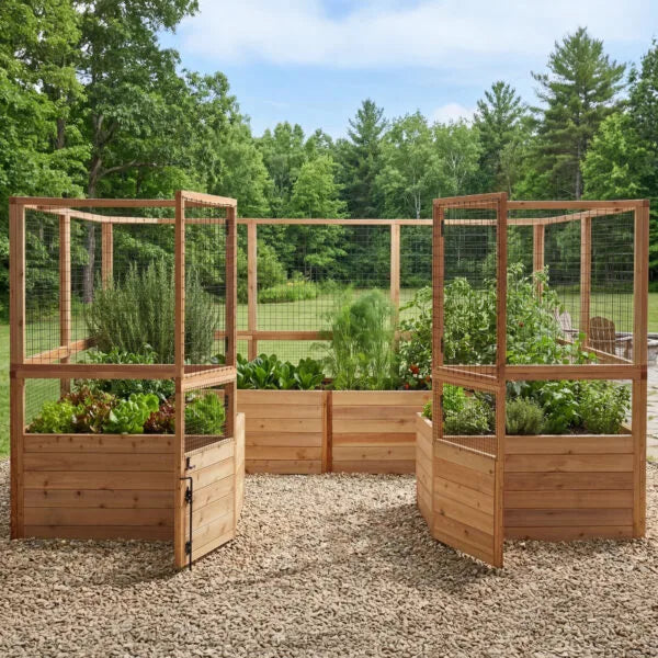 Deer Proof Cedar Complete Raised Garden Bed Kit - 12' x 8'