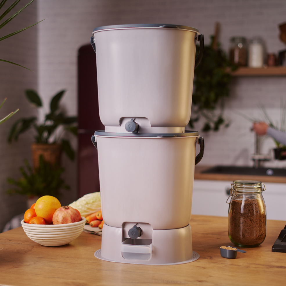 The Essential Kitchen Bokashi Compost Bin - 4.4 Gallon Food Waste Recycler