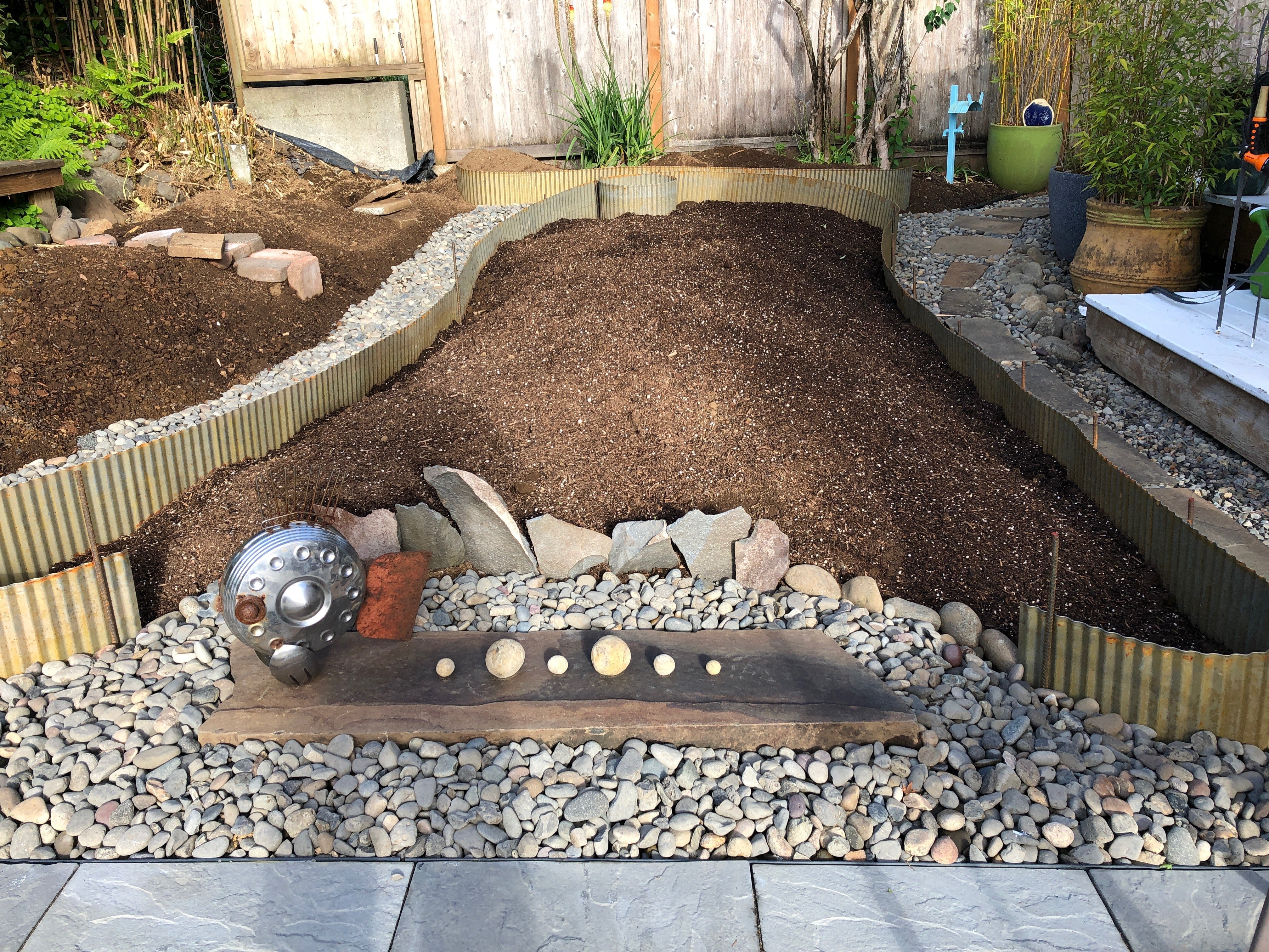Corrugated Metal Landscape Edging - 10' Lengths