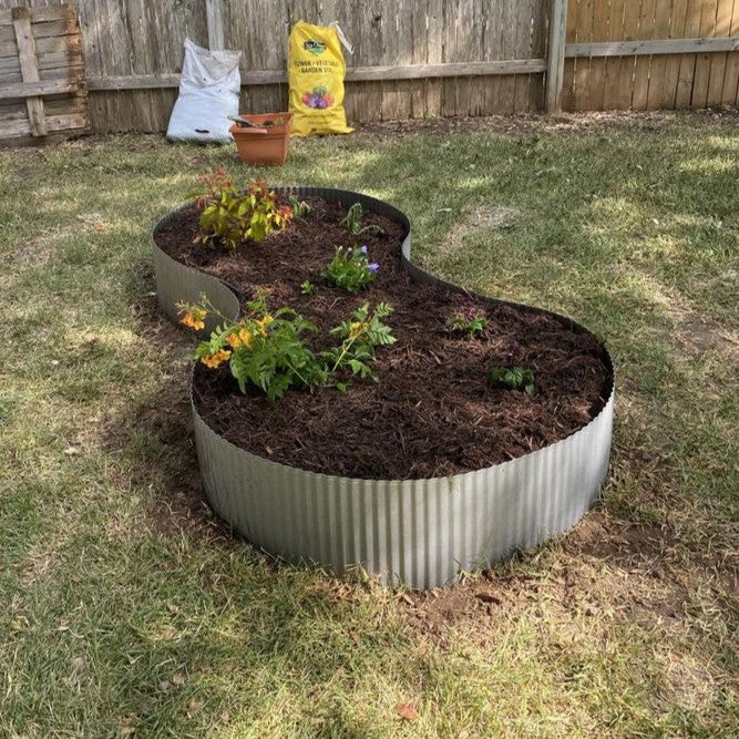 Corrugated Metal Landscape Edging - 10' Lengths