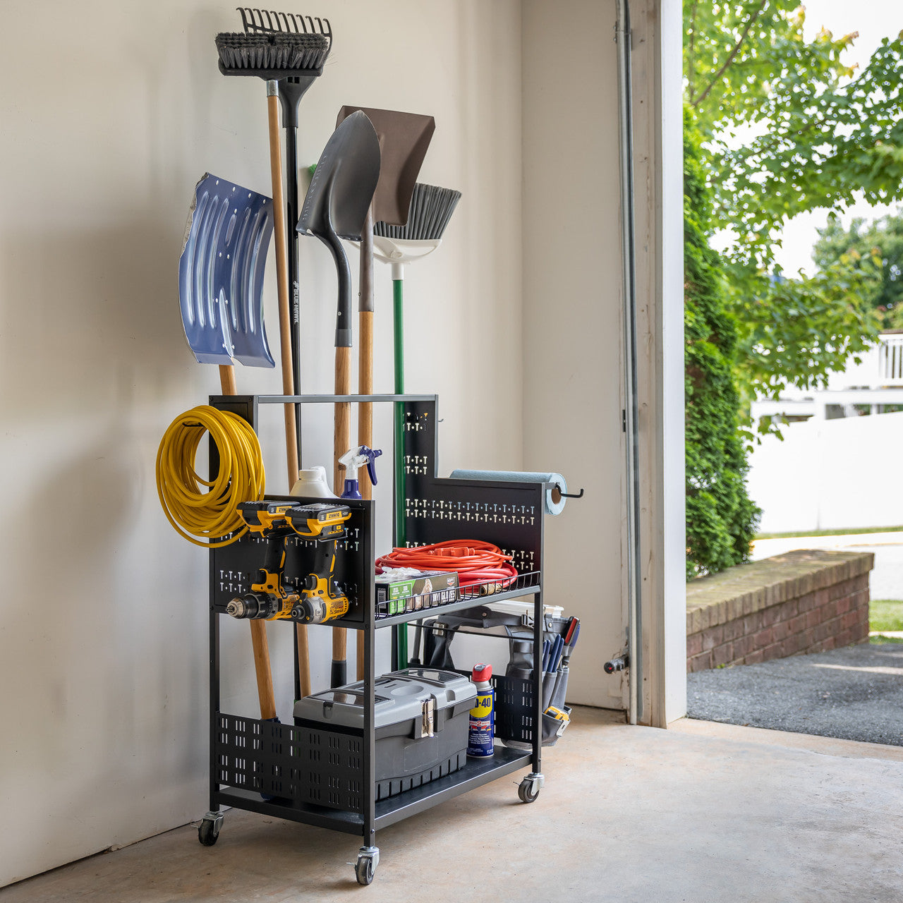 Rolling Tool Storage Organizer - 2' Freestanding Utility Cart