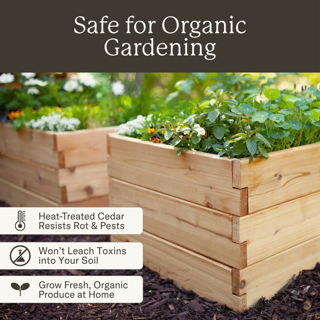 Classic Natural Cedar Raised Garden Beds