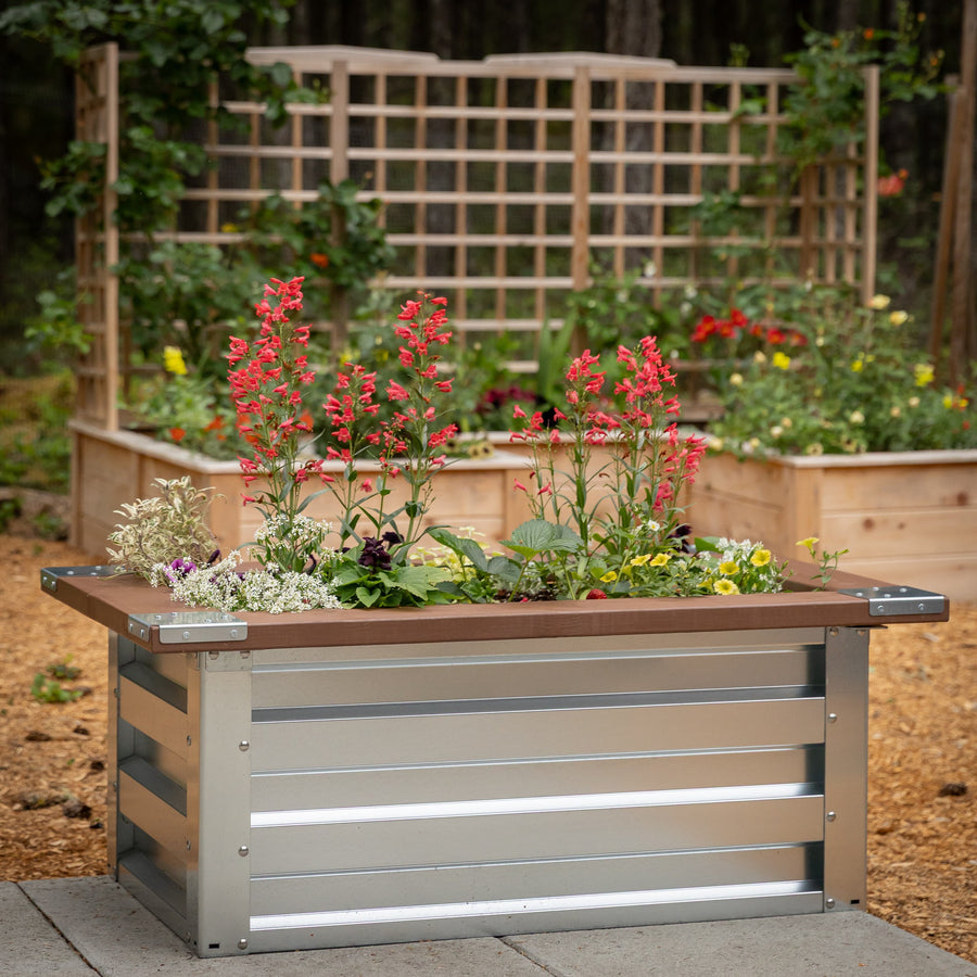 2' x 3.5' Galvanized Steel Raised Garden Bed Kit
