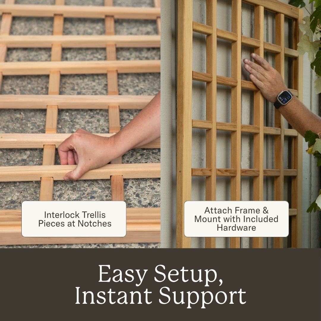 Natural Cedar Wall Mounted Trellises