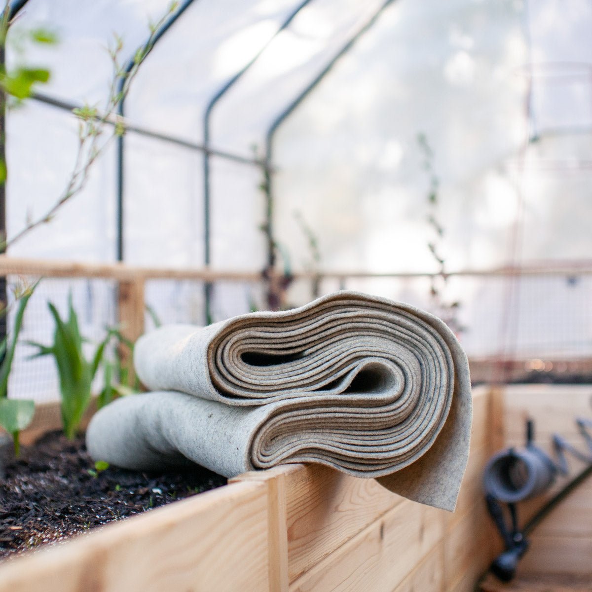 20' Wool Garden Felt Roll For 8' x 8' Cedar Complete Raised Garden Bed Kit option3