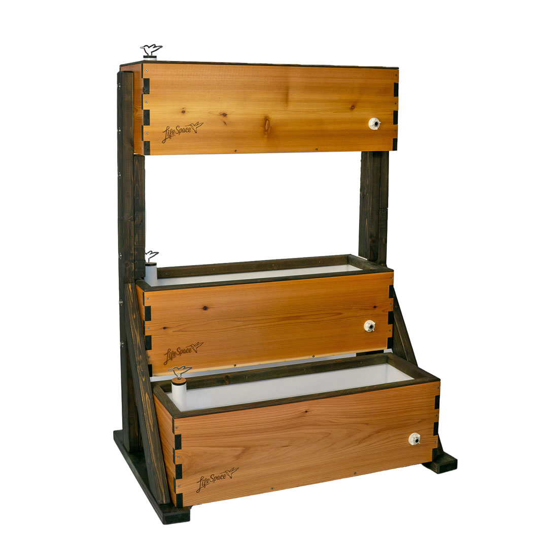 canopy self watering planter Canopy Self-Watering Vertical Cedar Planter