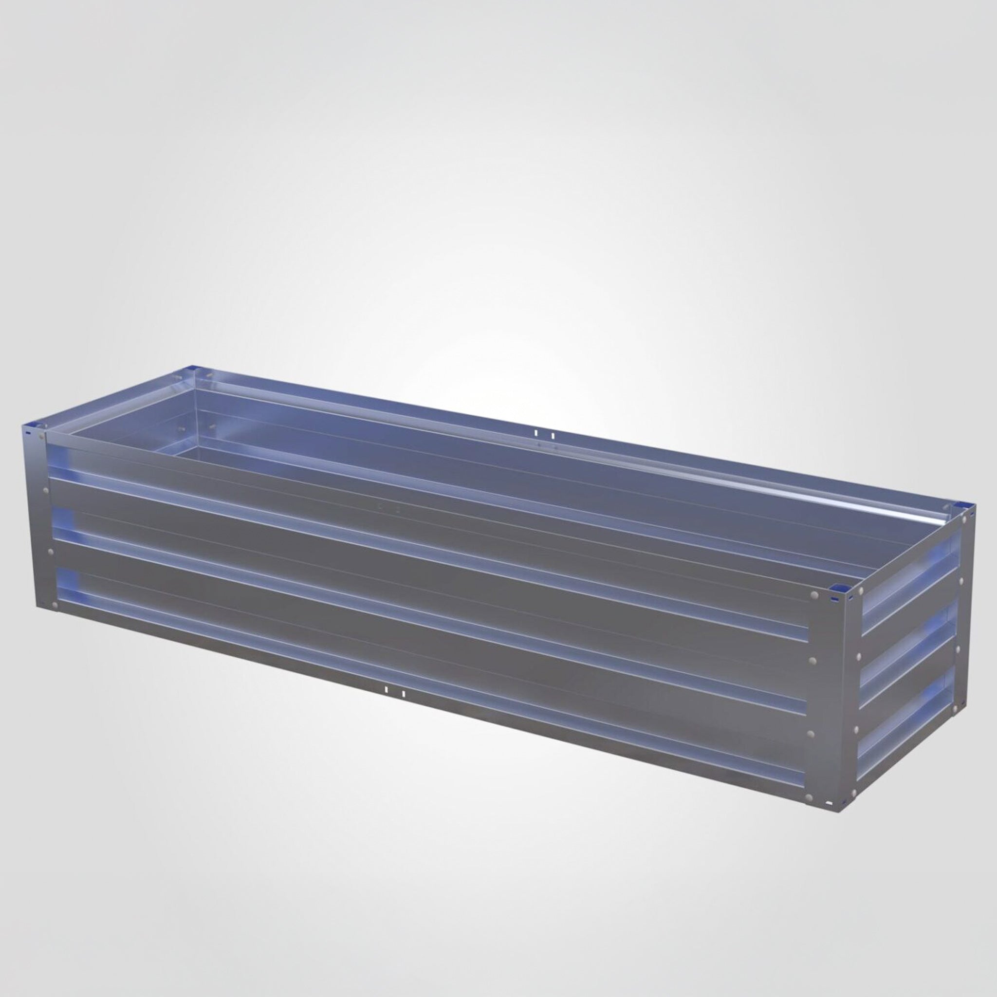 2' x 7' Galvanized Steel Raised Garden Bed Kit