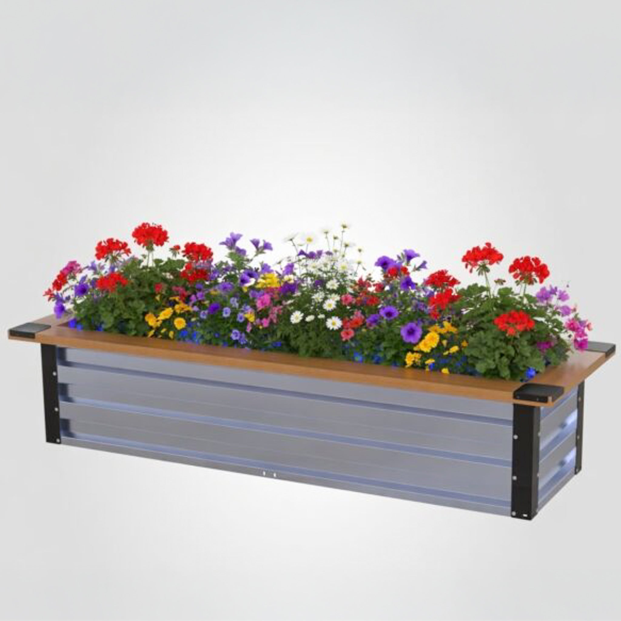 2' x 7' Galvanized Steel Raised Garden Bed Kit