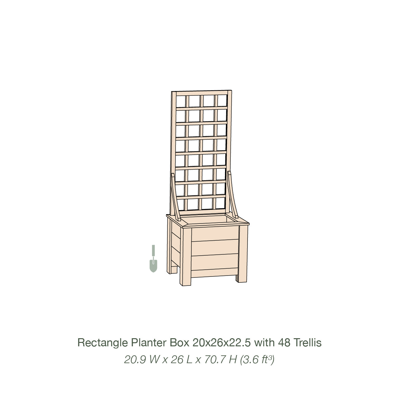 Natural Cedar Planter Box with Trellis