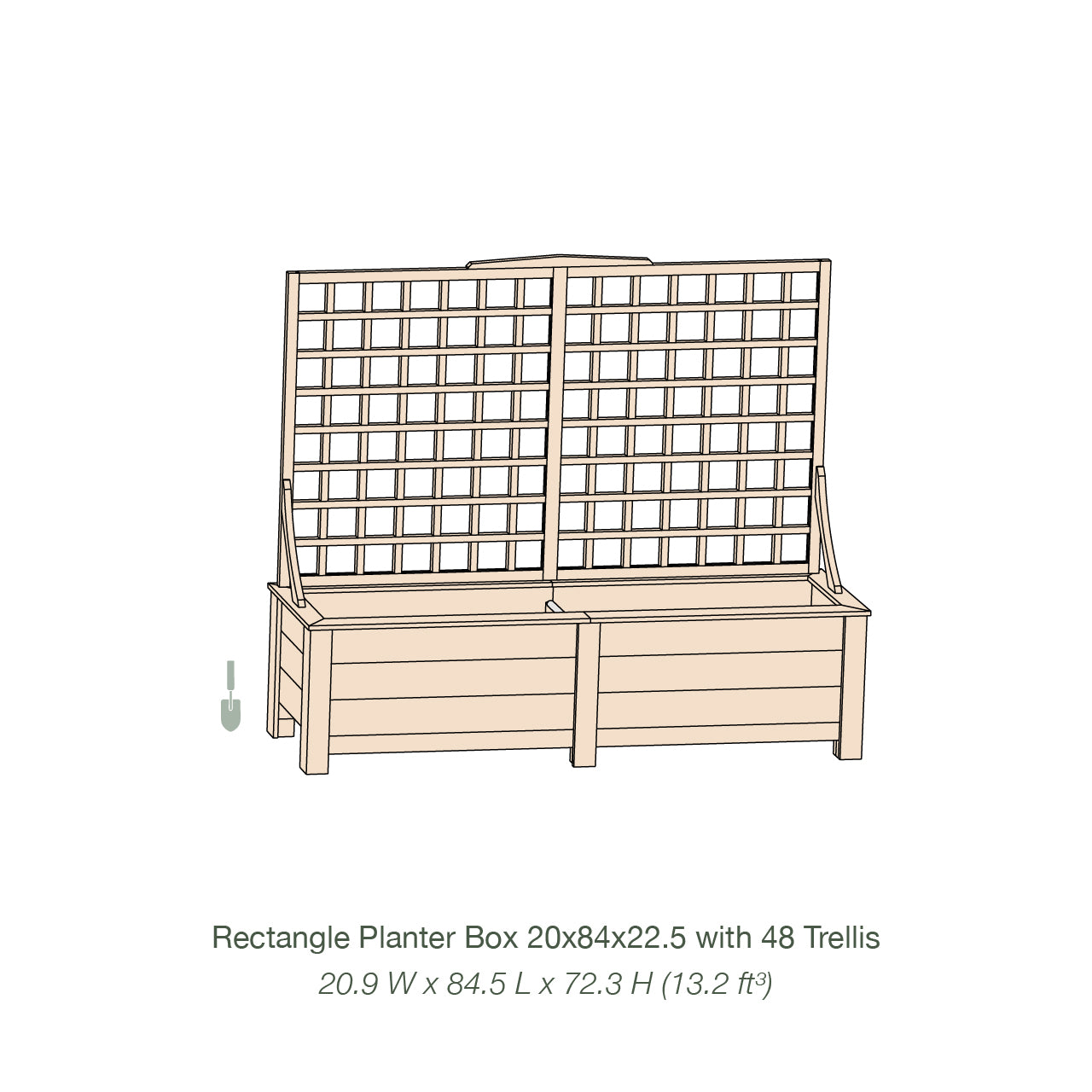 Natural Cedar Planter Box with Trellis