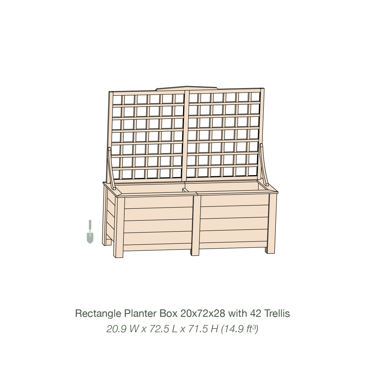 Natural Cedar Planter Box with Trellis